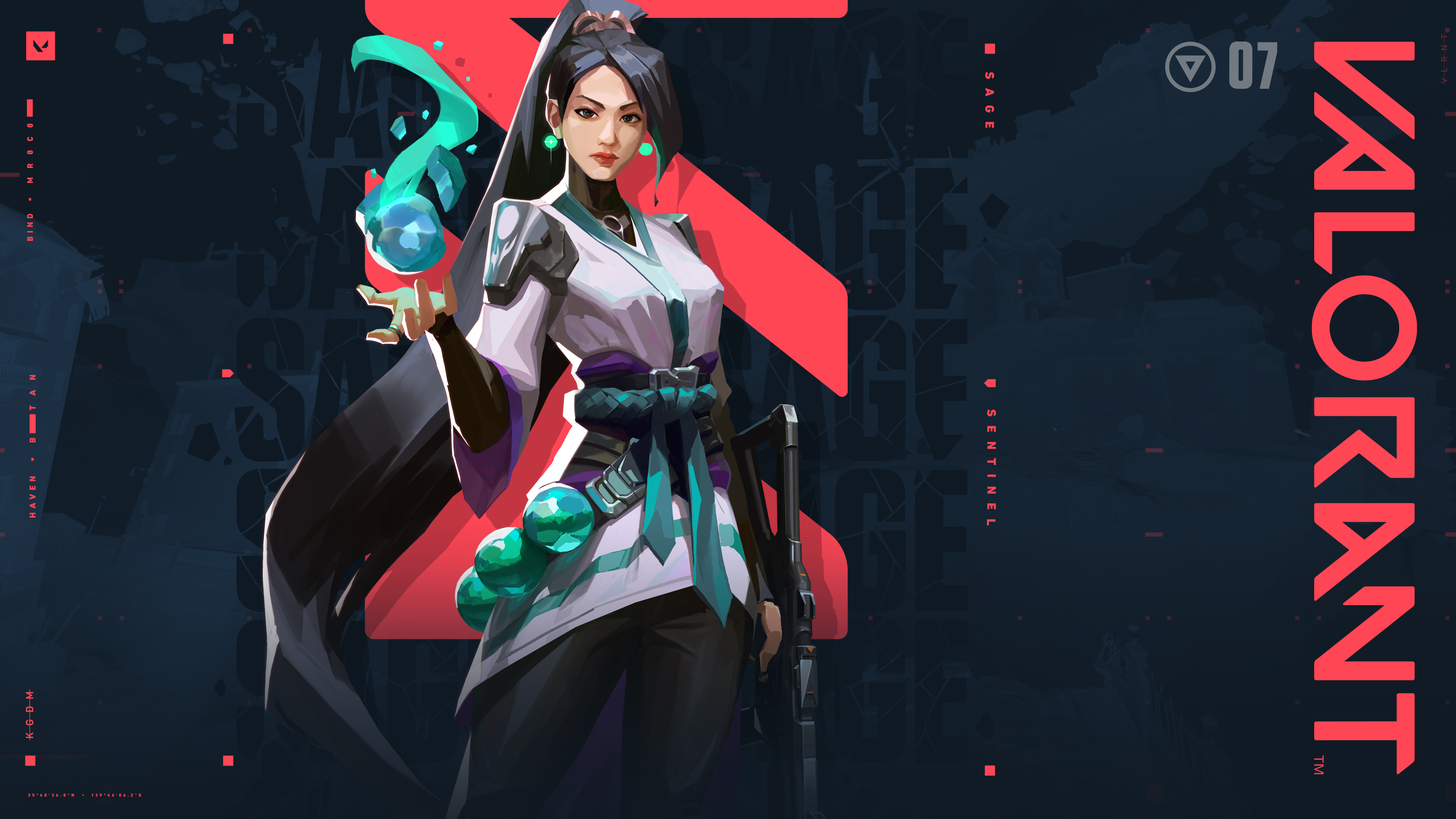 Sage, a Valorant healer with resurrection and barrier creation abilities